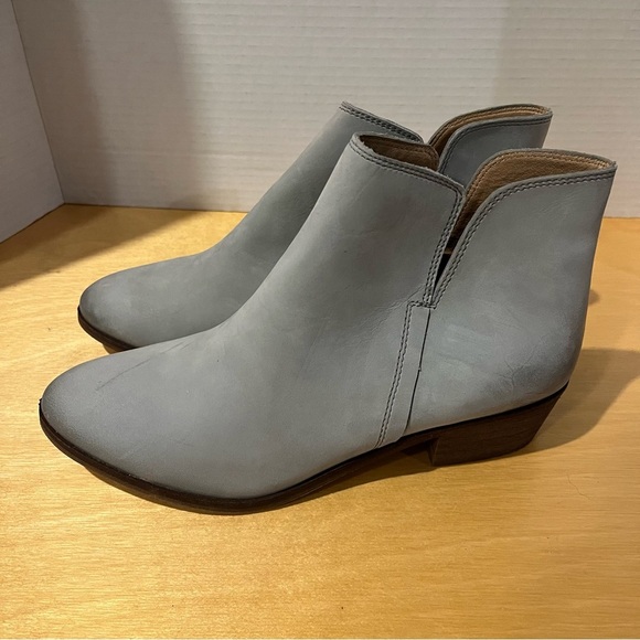 Splendid Women size 9 Leather Gray Ankle Booties Zip - Picture 3 of 10
